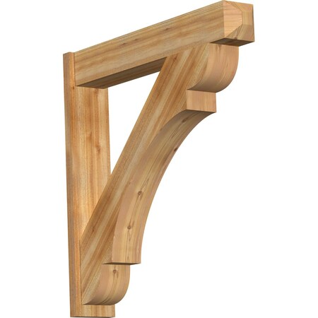 Ekena Millwork Olympic Craftsman Rough Sawn Outlooker, Western Red Cedar, 8"W x 46"D x 46"H OUT08X46X46OLY04RWR